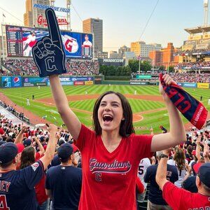 Red Cleveland Guardians T-Shirt.